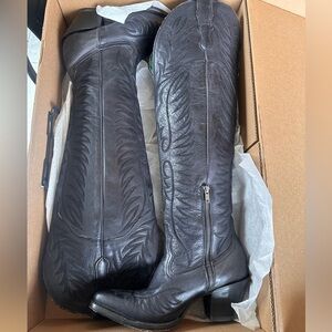 Corral Embroidered Knee High Cowgirl Boots